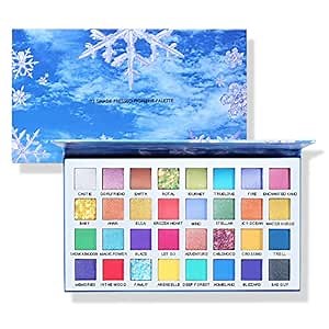 LAZORA Eye Shadow Palette 32 Colors Colorful High Pigmented Rainbow Eye Shadow Make Matte Shimmer and Glitter Texture Shades Waterproof Makeup Eyeshadow Pallets