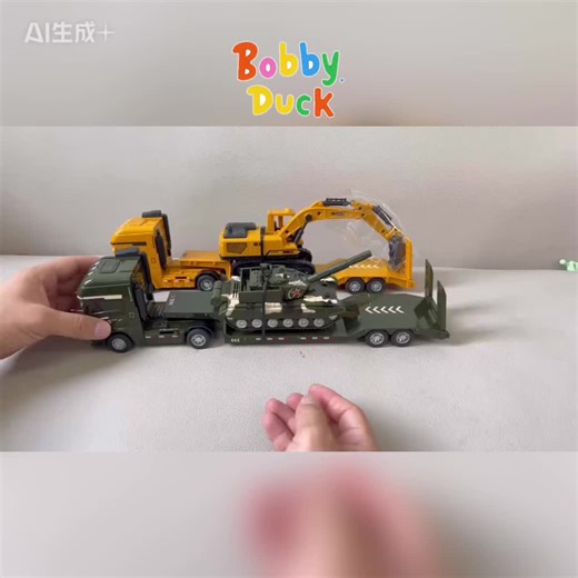 The kids' happiness is instantly doubled! This transport vehicle, combining both engineering and military themes, is just amazing! #kidsplaycenter #toptoyamerica #toybrick #toyotatrucks #viraltoyset #constructiontoysforkids #toyotatruck #educationalbabytoys #affordabletoys #kidsstoys