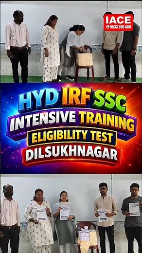 IRF SSC Special Intensive Training Eligibility Test | Huge Response at Hyderabad