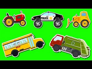 street vehicles for children | cartoon cars and trucks | kids video