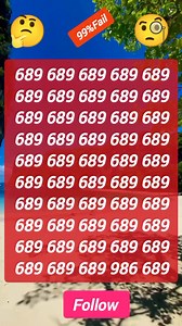 81K views · 811 reactions | Different Number 689 類樂 #different #number #maths #difference #oddoneout #puzzle #eyetest #reels #challenges #brainteaser #reelchallenge | Fact Wala | Facebook