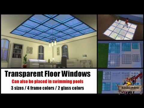 Bakies The Sims 4 Custom Content: Transparent Floor Windows