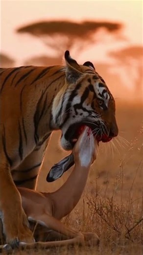 Tiger vs Impala | Golden Hour Predator Moment | Wildlife Documentary Style