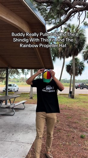 Rainbow Propeller Hat