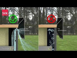 How to install fibre cement facade panels at a top edge
