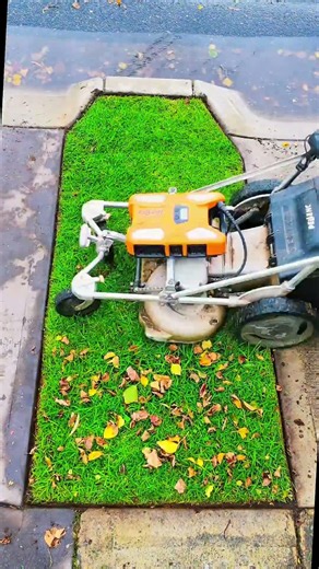 Battery Mower Nearly Bigger Than This Tiny Lawn