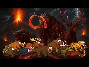 Lava Prehistoric Safari Animals | Lava Eruption | Zazzy Melody
