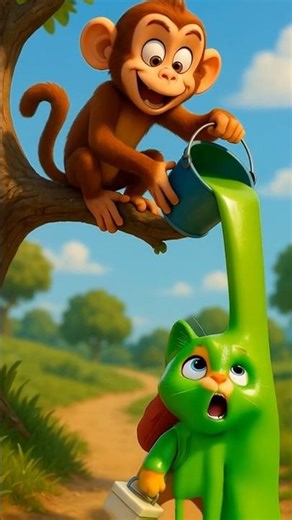 Funny Cat Video: Monkey Steals Banana, Big Cat’s Hilarious Revenge