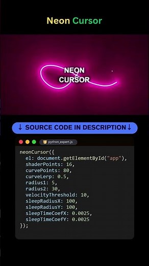 Neon Cursor Trail – Glowing Mouse Effect! #coding #programming #neon #glowing #cursoranimation #uiux