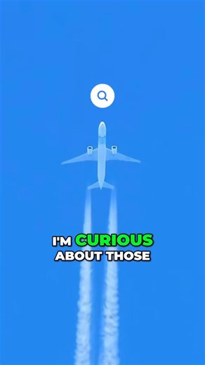 Learning with Lyrics! on Instagram: "What are those white lines behind planes and jets? ✈️🤔 The white lines behind planes are contrails, short for condensation trails, which are clouds of ice crystals formed from water vapor in the hot exhaust of jet engines. This is similar to how you can see your breath on a cold day! #science #physics #knowledge #taylorswift"