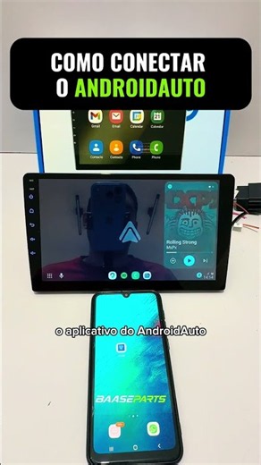 Como Conectar o AndroidAuto na Central Multimídia de 9 Polegadas