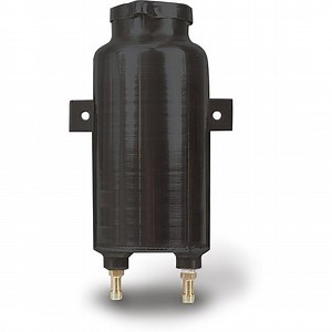 AFCO 80158B Aluminum Radiator Overflow Recovery Tank, Black