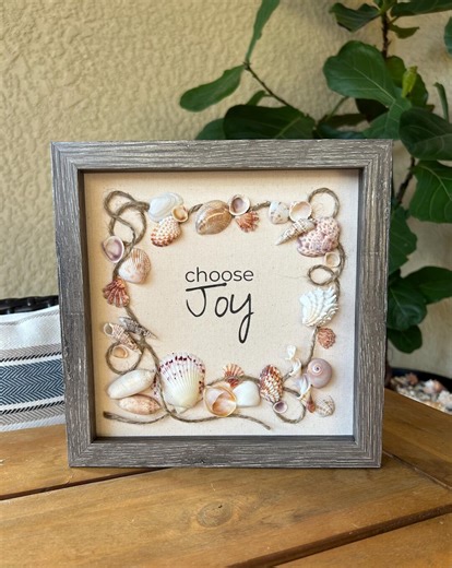 Choose Joy Shell Shadow Box / Unique Florida Gift - Etsy
