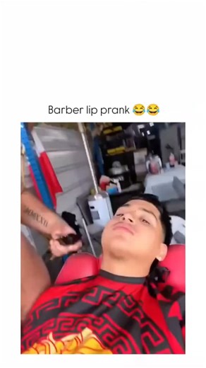 DEEPDIVE on Instagram: "This X post shares a 62-second compilation video of "barber lip pranks," where stylists playfully tease clients' lips with fingers, razors, or objects during haircuts, sparking exaggerated surprise and laughter. Accompanied only by a laughing emoji, the December 22, 2025, upload from @NyanyaRach28401 quickly amassed 974 likes and 253 replies, mostly in Indonesian, highlighting the prank's universal humor. The content taps into a recurring social media trend of innocuous g