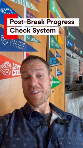 Post-break progress check system