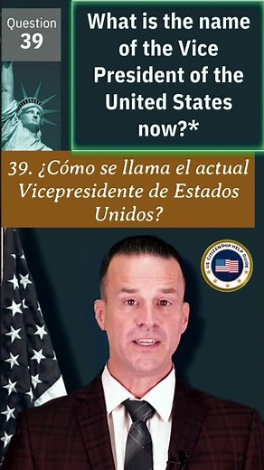 Pregunta 39 Examen Cívica de 128 Preguntas: Traducción Español al Inglés Ciudadanía Americana 2026