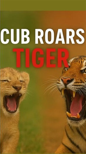 Tiny Roar ➜ Big Roar ➜ Big Cats 🐾🔥 😂 #animals #shorts #viral #tiger