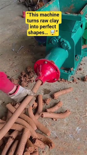 Clay Extrusion Machine in Action | Satisfying Industrial Process#satisfying#machine#industrial