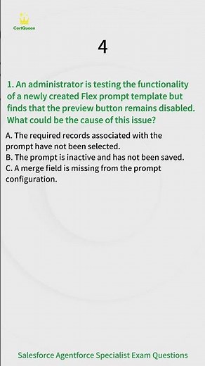 Salesforce Agentforce Specialist Exam Questions Q1-2 #exampreparation #examquestions #examstudy