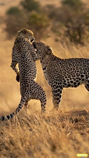 When Speed Meets Strength – Cheetah vs Leopard #shorts #viral #wildlife