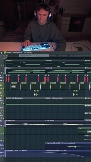created a beat on a PC keyboard