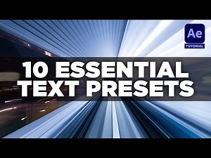 10 ESSENTIAL After Effects Text Animations | Adobe Tutorial