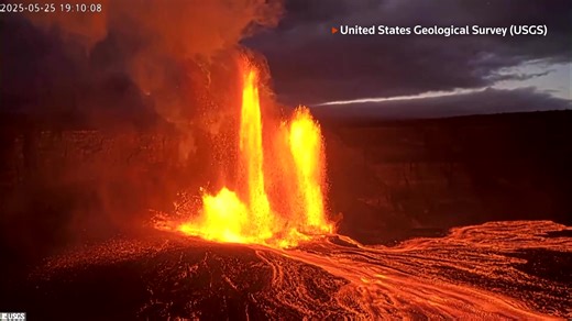628K views · 12K reactions |  Hawaii's Kilauea volcano erupted in spectacular fashion with lava fountains exceeding 1,000 feet, according to the US Geological Survey. | Reuters | Facebook