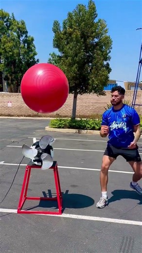 “Giant Exercise Ball vs Industrial Fan – Crazy Experiment!”