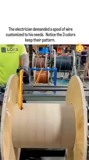 𓆩ɪ ᴍ ᴜ𓆪 on Instagram: "The post features a short video of an electrician handling a custom-wound spool of three-phase wire (brown, orange, yellow for 480V systems), demonstrating parallel winding that preserves the color pattern to avoid tangling and ensure safe, efficient installation. This parallel reeling is a routine industry standard, ordered from suppliers for large runs to save time and reduce errors, as noted in replies from professionals who critique the post's dramatic "demanded" fra