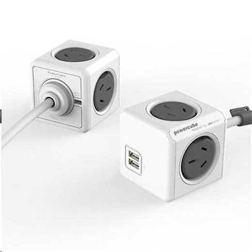 Buy the ALLOCACOC PowerCube 4 Outlet Extended USB Surge Protector 2x USB 2.1A... ( 5420GY/AUEUPC ) online