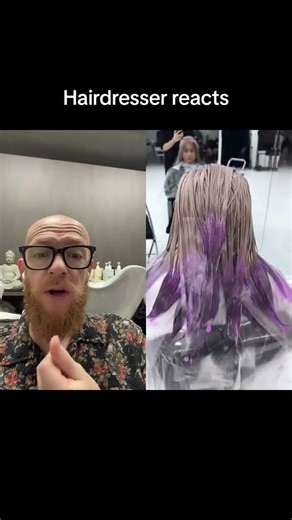 Hairdresser reacts to this bold color combo