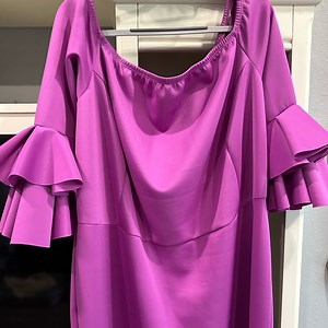 Off the shoulder maxi dress with side split