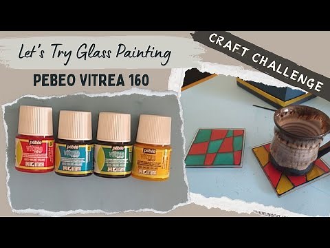 Using Pebeo glass paints and outliner beginner glass painting experience art craft challenge