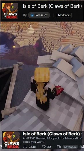 Tame the Screaming Death in How to Train your Dragon in Minecraft #shorts
