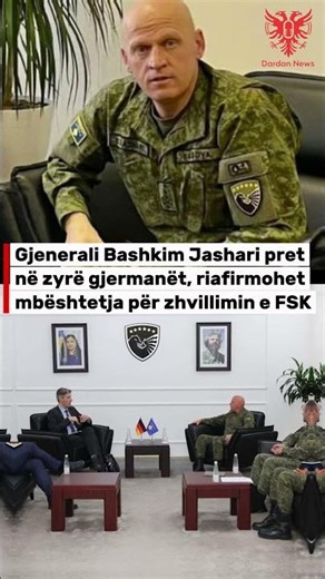 Gjenerali Bashkim Jashari pret në zyrë gjermanët, riafirmohet mbështetja për zhvillimin e FSK