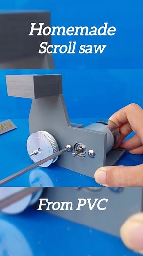 Ankit Sharma | Homemade mini scroll saw from PVC | #inventions #diyprojects #dcmotor #lifehacks #invention #machine #diy #5mincreaft | Instagram