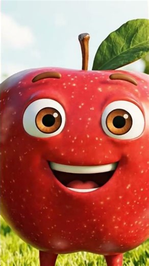 Hello from Cute Apple 🍎 | Funny 3D Animated Short#video #cutebaby #funny #sorts