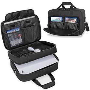 Trunab Carry Bag Compatible with PS5/PS5 Slim,Portable Game Travel Backpack