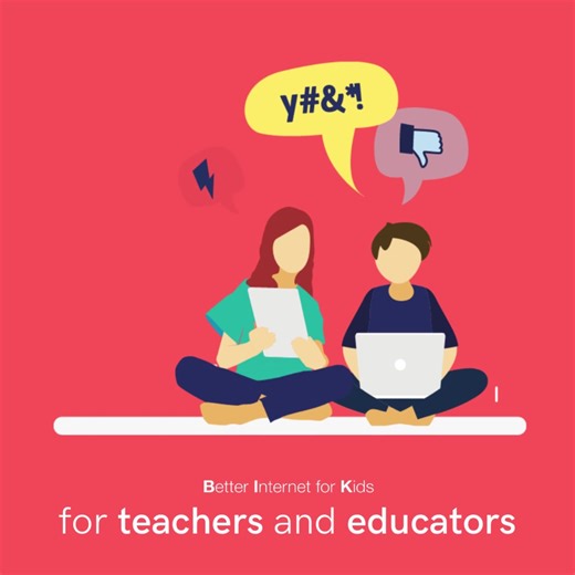 ‍‍Teachers are in a key position to equip children with the digital skills needed to make a positive use of the internet. That's why they have their dedicated space on the Better Internet for Kids website! Check it out bit.ly/3x4872z | Safer Internet Day | Facebook