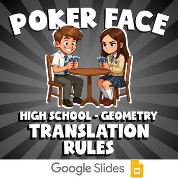 Translation Rules POKER FACE Math Game - No Prep Geometry Review Activity