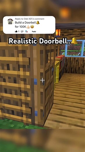 Minecraft Doorbell Tutorial..🔔🤩#alsalagaming #shorts