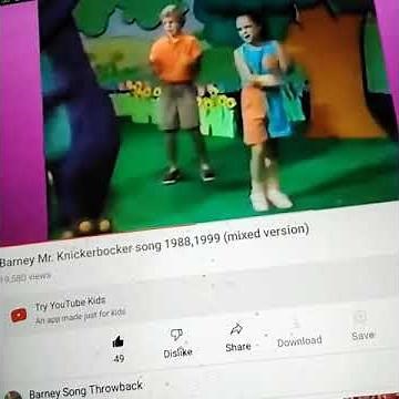barney byg friends Mr knickerbocker song 1988 1999 version mixed