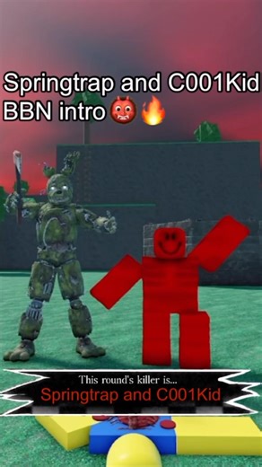 C00lkid and Springtrap BBN intro 👹🔥 Bite By Night #roblox #bitebynight #4urpage #funny #shorts