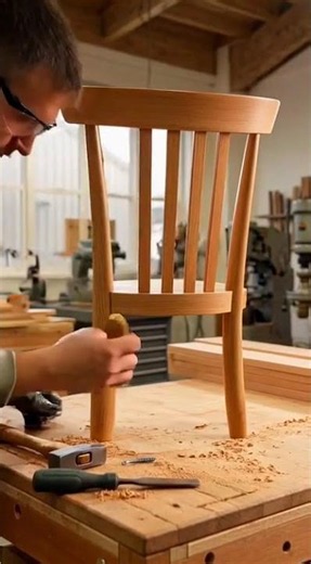 Handcrafted Wooden Chair: Full Build from Raw Wood