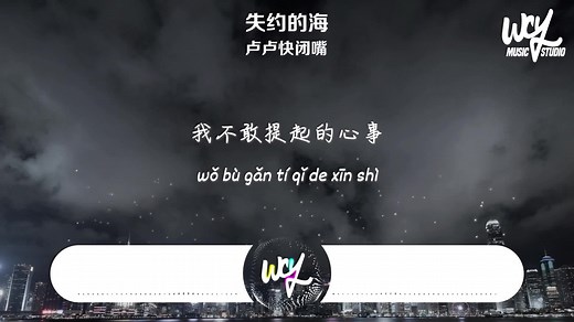 卢卢快闭嘴 - 失约的海「你失约的海 我替你看了，你想要的未来 怎么没有我呢」(4k Video)【動態歌詞/pīn yīn gē cí】