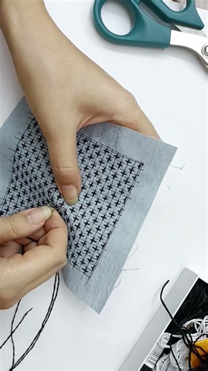 Sashiko project 58/365 #sashiko #slowstitching #embroidery