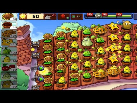 Plants 🌳🌵 Vs Zombies 🧟‍♂️ Game Adventure Mode Roof Level 7 Complete gameplay walkthrough