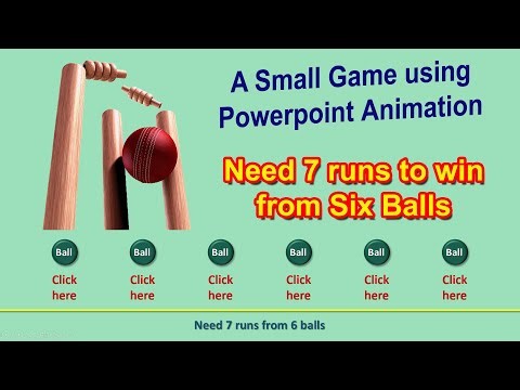 Cricket Game in PowerPoint | Play Cricket with Animations & Triggers | No VBA Needed