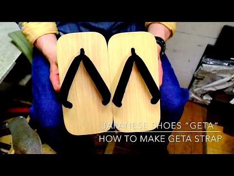 ”Japanese culture”　How to make a geta strap. 下駄の鼻緒のすげ方　making japanese gete