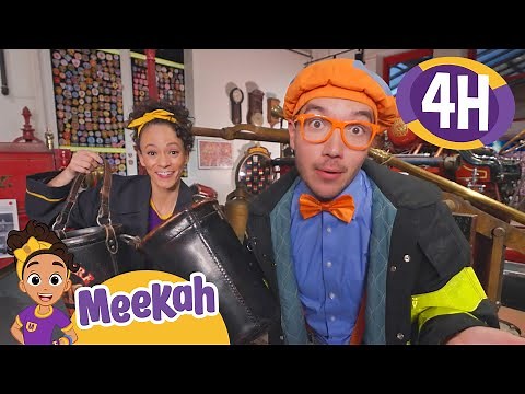 Meekah & Blippi Dress Up at the Fire Station! | 4 HOURS OF MEEKAH! | Educational Videos for Kids